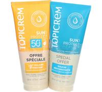 Topicrem Sun Protect Set Lait Solaire Spf50+ 200ml + Douche 200ml