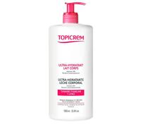 Topicrem Ultra-Hydratant Lait Corps Peaux Sensibles Et Sèches Flacon Pompe 1l Offre Spéciale