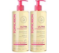 Topicrem - Ultra-Hydratant, Huile de Douche - Nettoie, Nourrit, Protège - Gel Douche Visage et Corps pour Peaux Sensibles, Sèches, Bébés, Enfants et Adultes - Fabrication Française - 500 ml (Lot de 2)