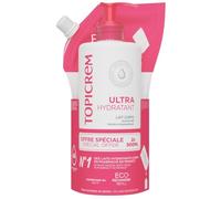 Topicrem - Ultra Hydratant Lait Corps + Eco Recharge - Hydrate 48h, Relipide, Protège la Peau - Texture Onctueuse - Crème Hydratante Peaux Sensibles - Fabrication Française - 500 ml + Recharge 500 ml