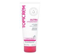 Topicrem - Ultra Hydratant Lait Corps - Hydrate 48h, Relipide, Protège la Peau - Texture Onctueuse, Odeur Délicate - Crème Hydratante pour Peaux Sensibles - Fabrication Française - 200 ml