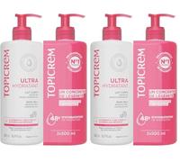 Topicrem - Ultra Hydratant Lait Corps - Hydrate 48h, Relipide, Protège la Peau - Texture Onctueuse, Odeur Délicate - Crème Hydratante pour Peaux Sensibles - Fabrication Française - 2x500 ml (Lot de 2)
