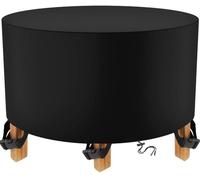 TopIdea Housse Table de Jardin Ronde 600D Housse Protection Table Jardin Housse de Protection Salon de Jardin Imperméable Housse de Table Exterieure Housse de Meuble Étanche Ronde 135x70cm