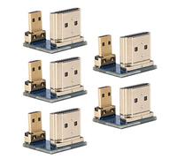 Topiky 5Pcs Adaptateur Micro USB vers, Micro pour vers Interface Multimédia Haute Définition Convertisseur Adaptateur Connecteur Adapté pour 4B, Connecteurs Plaqués Or