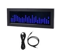 Topiky Analyseur de Spectre de Musique LED, Contrôle du Son Contrôle de Contrôle Sounds Pickup Music Spectrum Rythm Light, Vocation Actived Spectrum Display Analyzer, RVB Sound Contrown (BLUE)