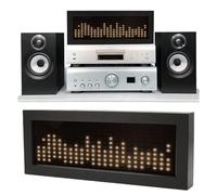 Topiky Analyseur de Spectre de Musique LED, Contrôle du Son Contrôle de Contrôle Sounds Pickup Music Spectrum Rythm Light, Vocation Actived Spectrum Display Analyzer, RVB Sound Contrown (Blanc)