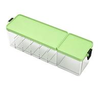 Topiky Boîte de Rangement de Chargeur de Téléphone Portable, Solution de Rangement Polyvalente Anti-poussière pour Voyage à Domicile 13.19x4.21x3.54 Pouces en Plastique 1 unité (Green)