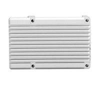 Topiky Boîtier pour 4,Boîtier de Protection en Alliage D'aluminium avec Ventilateur de Ventilation DC5V,avec Un Grand Ventilateur Ultra Silencieux,Travail Fin et Exquis (Argent)