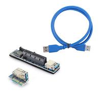 Topiky Câble D'extension de Carte Mère, Matériau ABS, Remplacement, Excellente Finition, Câble D'extension de Carte Mère Interface PCI-E X1 Accessoires D'ordinateur de