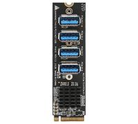 Topiky Carte D'extension M.2 vers PCIE, M.2 vers PCIE 4 Ports PCI Express pour Ordinateur de Bureau pour XP Vista 7 8 10 pour pour OS X