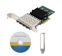 Topiky Carte Réseau, SE-LGI350A-4FB PCI-E X4 4 Ports Gigabit Fiber Server Adapter, Ethernet Network Card, Strong and Durable