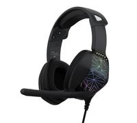 Topiky Casque de Jeu avec Micro Rotatif à 120° (Black) | Lumières LED 7 couleurs, câble tressé durable, compatible avec PC, son clair