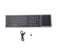 Topiky Clavier Bluetooth Pliable avec pavé Numérique et pavé Tactile 2 en | Clavier sans Fil Rechargeable Ultra Fin 2,4 G