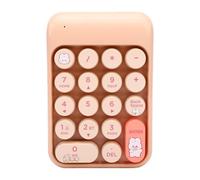 Topiky Clavier Numérique sans Fil, Mini pavé Numérique 2,4 GHz à 18 Touches, Extension de Clavier Silencieuse et Portable pour la comptabilité Financière, Idéal pour Le Travail à (Couleur du thé au