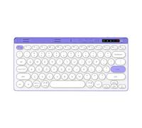 Topiky Clavier sans Fil Double Mode, Commutateur Bluetooth 2.4G pour 3 Appareils, Touches de Commutation à Ciseaux Silencieuses (Purple)