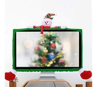 Topiky Couverture de Moniteur D'écran, Boîtier de Moniteur PC, Dessin animé 3D Noël 19-27 Pouces Ordinateur PC Moniteur Cadre de Protection Couvercle du Boîtier (Modèle de