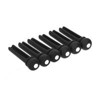 Topiky Ebony Acoustic Guitar Bridge Pins, 6Pcs Set | Chevilles de pont de guitare avec incrustation d\'ormeau, pour guitare acoustique, classique, Folk, ukulélé, pièces de