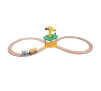 Topiky Ensemble de Chemin de Fer en Bois au Design Exquis avec Blocs de Construction à Voies Droites et Incurvées, Améliore la Pensée Logique, Kit de Jouets Idéal pour les Enfants, Bois de Hêtre + ABS