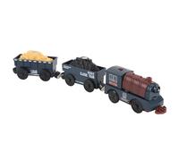 Topiky Ensemble de électrique Rétro pour Les Tout-Petits, Lot de 3 Trains Classiques Bleus avec Son Réaliste, Petit alimenté par Batterie pour Les Enfants âgés de 3 à 5 Ans, ABS Non Toxique,