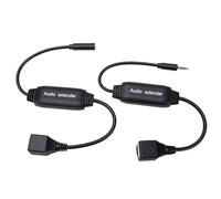 Topiky Extension de Son 3.5mm vers RJ45, 2 Pièces, Extension de Câble Ethernet de 328,08 Pieds avec Isolateur de Son, Prise Audio vers Adaptateur Ethernet