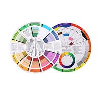 Topiky Guide D'apprentissage de la Roue Chromatique pour Cours D'art | Tableau de théorie des couleurs, outil de mélange de pigments, aide visuelle, studio d\'art, utilisation en classe
