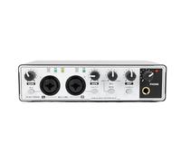 Topiky Interface Sonore de Type C, Interface USB 24 Bits 192 KHz avec Entrée XLR, Alimentation Fantôme 48 V, Préamplis Transparents, Entrées Hi Z, pour L'enregistrement de Podcasts en (noir blanc)