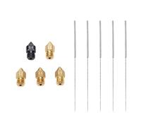 Topiky Kit de 20 Buses en Laiton pour Imprimante 3D CR10, 8 Buses d'extrudeuse 0,2 Mm, 0,4 Mm, 0,6, 0,8, pour Ender 3 Pro avec Boîte de Rangement pour Aiguilles de Nettoyage