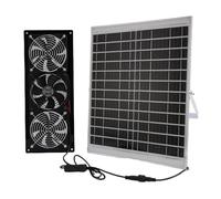 Topiky Kit de 3 Ventilateurs à énergie Solaire 25 W avec Panneau Solaire, Ventilateur d'extraction à Grande Vitesse pour Serre, Poulailler, Abri pour Animaux Domestiques, Système de Circulation