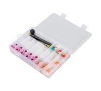Topiky Kit de Torche de Soudage TIG 81 Pièces, Lentille à Gaz de Type 10, Ensemble d'accessoires de Soudage avec Buses en Céramique, Pinces de Serrage, Capuchon Arrière pour WP 17 18 26, Idéal pour
