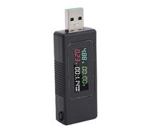 Topiky KWS-V30 Compteur de Puissance USB, Multimètre Numérique, Testeur de Courant de Tension, Voltmètre Ampèremètre, Vérificateur de Batterie, Testeur de Charge Mobile Portable p (BLACK)