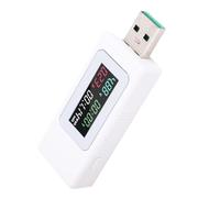 Topiky KWS-V30 Compteur de Puissance USB, Multimètre Numérique, Testeur de Courant de Tension, Voltmètre Ampèremètre, Vérificateur de Batterie, Testeur de Charge Mobile Portable p (WHITE)