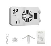 Topiky Lampe Vidéo LED Portable 40 W, Lampe de Caméra Bicolore 3000-7000 K avec Batterie 3000 MAh, Lumière de Photographie CRI ≥ 95 pour Diffusion en Direct Vlog