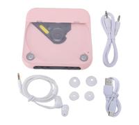 Topiky Lecteur CD Portable avec Deux Haut-parleurs Stéréo, Lecteur CD Portable Rechargeable avec Bluetooth, de Bureau pour la Maison et la Voiture, Prise en Charge de la (Pink)