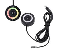 Topiky Lecteur D' Digitales USB de Bureau, Scanner Biométrique avec Toucher à 360°, Reconnaissance Rapide, avec Câble de 4,9 Pieds, Lumière RVB