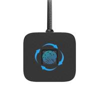 Topiky Lecteur D' Digitales USB pour Windo WS 11/10 Hello, Mini Scanner D' Digitales PC Dongle pour PC Portable, Scanner Biométrique Tactile à 360 Degrés e (Black)