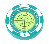 Topiky Lecteur de Vert de Golf, Marqueur Précis de Balle de Golf à Niveau à Bulle pour la Lecture de la Ligne de Putt de Pente, Aide à la Pratique en Alliage de Zinc pour Mettre Le Vert (Blue)