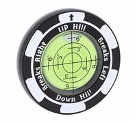Topiky Lecteur de Vert de Golf, Marqueur Précis de Balle de Golf à Niveau à Bulle pour la Lecture de la Ligne de Putt de Pente, Aide à la Pratique en Alliage de Zinc pour Mettre Le Vert (Black)