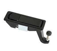 Topiky Loquet à Compression Non Verrouillable, Loquet à Gâchette en Alliage de Zinc pour Boîte à Outils RV, Armoire de Remorque de Bateau, Valise, Argent, avec Serrure à Levier (BLACK)