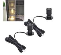 Topiky Lot de 2 Mini Spots LED avec Variateur d'intensité pour Vitrine de Bijoux, Luminaire Mural à intensité Variable pour Vitrine de Bijoux, Porche (Lumière chaude 3000K)