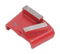 Topiky Meules de Diamant Trapézoïdales Rouges, 2 Dents 30 Grains | Outil de polissage de sol en béton, trapèze rouge, sabot de meulage diamant 30, avec 2 dents longues