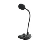 Topiky Microphone à Condensateur de Bureau avec Bouton Muet pour Les Jeux et Les Affaires, Microphone PC alimenté par USB avec Col de Cygne Flexible, Réduction du Bruit pour Un Son Clair