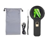 Topiky Microscope Numérique de Poche, Loupe à la Main avec Un Grossissement LED Light 200X, Microscope Numérique pour Les Enfants, Kit de Sciences éducatives, Mini Microscopes Portables (Black)