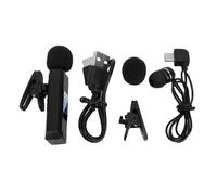 Topiky Mini-Micro-Cravate sans Fil avec écouteurs Bluetooth, Micro-Cravate Omnidirectionnel à Condensateur pour Enregistrement, Micro-Cravate Plug Play à Pince avec Réduction du Bruit