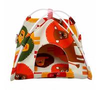 Topiky Nid de Tente pour Oiseaux, Cabane de Couchage Suspendue pour Perroquets, Perruches, Inséparables, Calopsittes, Hamac pour Petits Oiseaux avec Tapis Double Face, Accessoire pour Cages (Lionne)