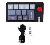 Topiky Numéro Mécanique, Clavier Numpad Hot Swappable Numpad Wired USB Key Hot Swappable avec Rouleau de Joystick RVB Backlight, pour Le Travail de Jeu (Black)
