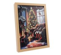 Topiky Peinture Lumineuse LED de Noël avec 3 Couleurs à intensité Variable pour la Décoration de la Maison, Art Mural Double Face (SD-2)