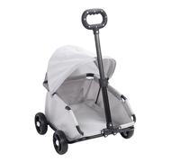 Topiky Porte-Animaux Pliables avec Couverture Météorologique, 4 Roues Chariot pour Animaux de Compagnie pour les Petits Chiens et Chats Moyens, Jogger Portable Compact All Terrain (GREY)