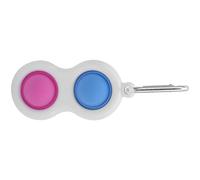 Topiky Porte-clés Sensoriel Push Bubble, Jouet Porte-clés en Silicone Anti-Stress pour étudiants, Jouet Portable à Main, Popper pour la Concentration sur Le TDAH, Décoration de Bureau (Violet + Bleu)