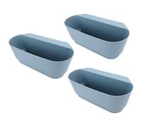 Topiky Pots de Fleurs Suspendus de Style Campagnard, Ensemble de 3 avec Trous de Drainage pour Garde-Corps, Clôture, Support de Jardinière pour Fenêtre de Balcon (Blue)