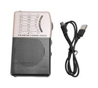 Topiky Radio Portable AM FM SW, Radio de Poche Rechargeable avec Batterie de 500mAh Intégrée et Haut-Parleur Magnétique, pour Une Utilisation Intérieure en Plein Air (Couleur vive)